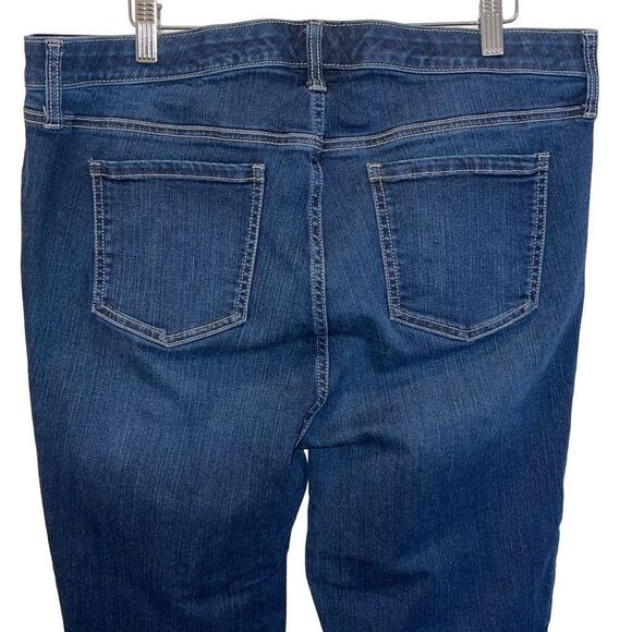 Torrid Premium Stretch Womens Distressed Sky High Skinny Jeans Navy Blue Size 16 - Picture 4 of 9